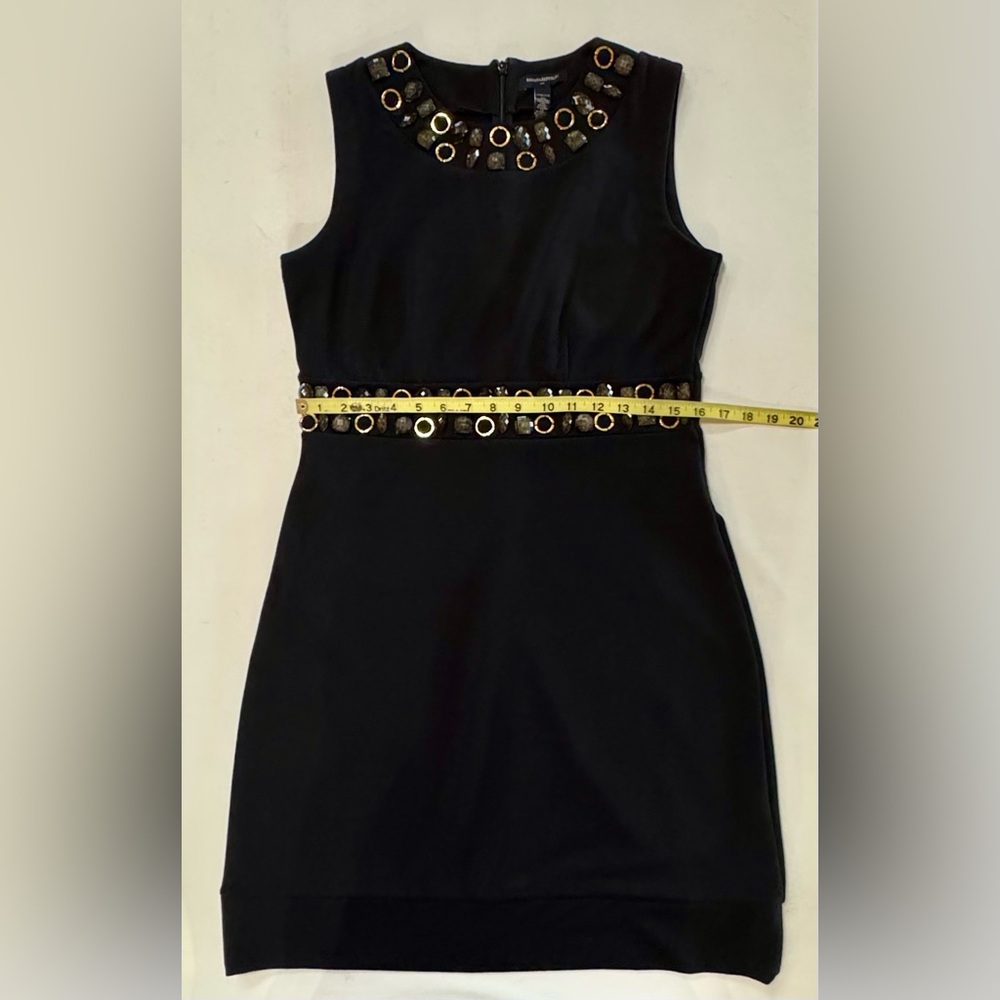 BANANA REPUBLIC Black Dress with Gold & Stone Accents (6) - Picture 11 of 17